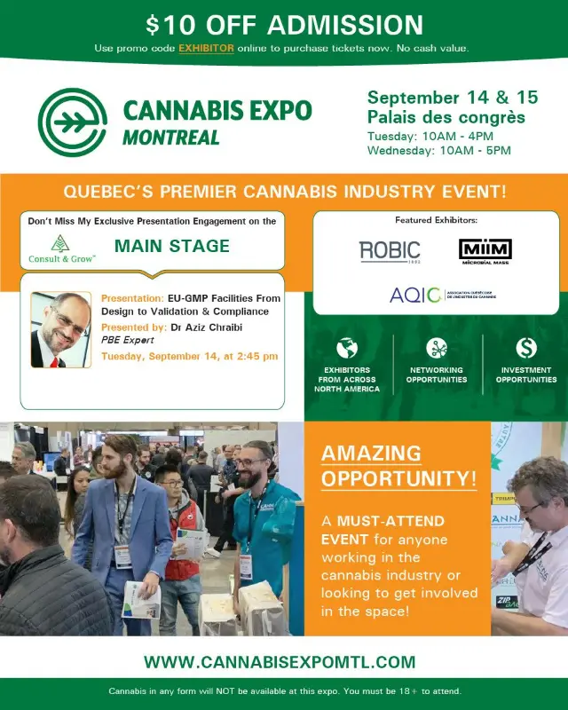Poster for Expo Cannabis in Montreal