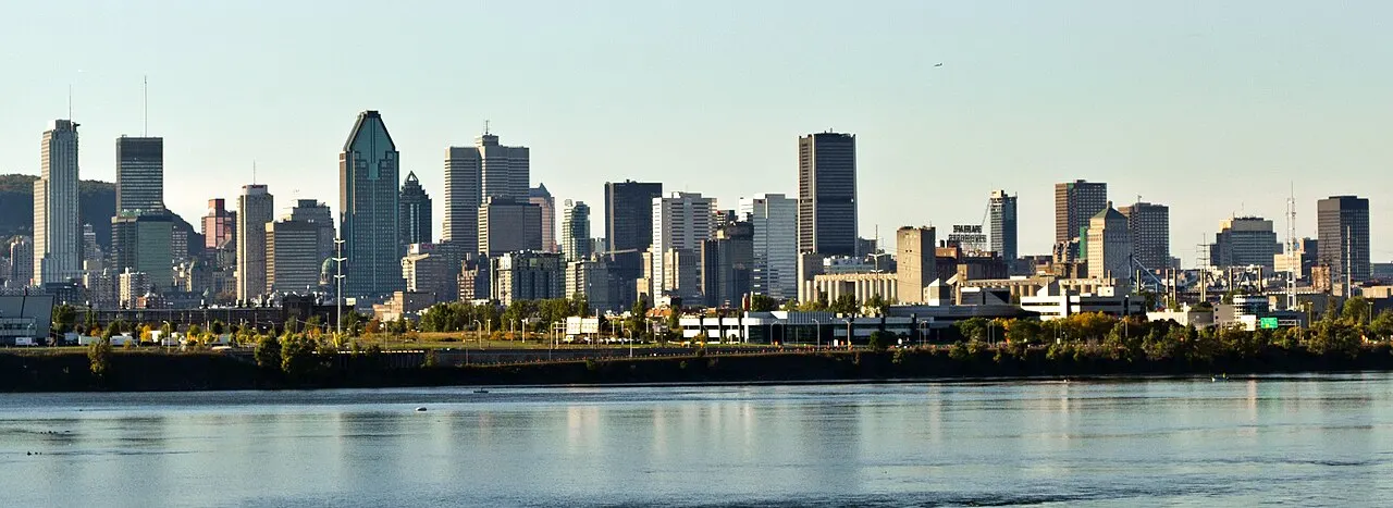 Downtown Montreal seen from the St. Lawrence River