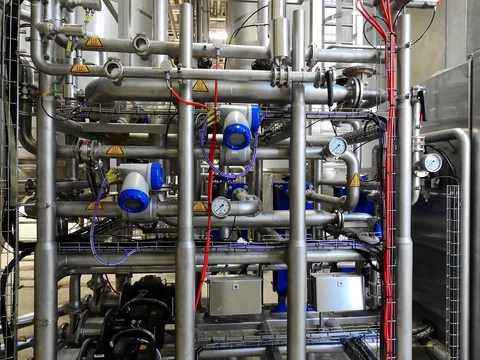 Skid de procédé en inox et ses débitmètres