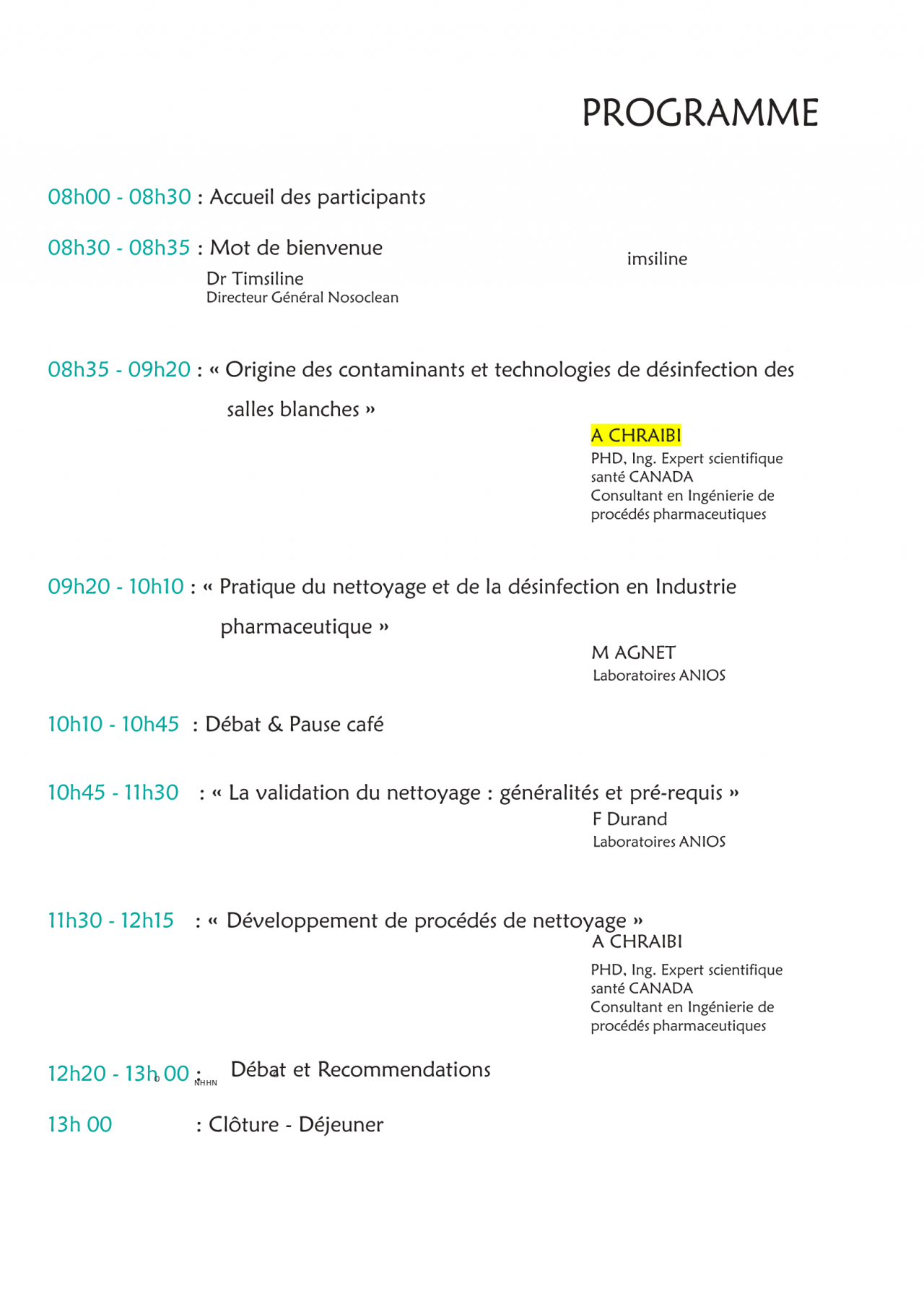 PBE - Programme NOSCLEAN Pharma 12 Nov 2013-1